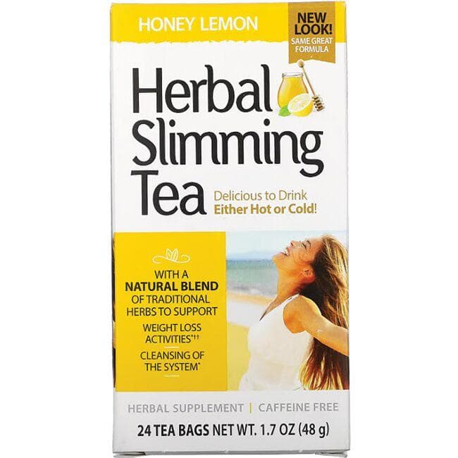 21st Century Herbal Slimming Tea - Honey Lemon | 24 Bags | Weight Management