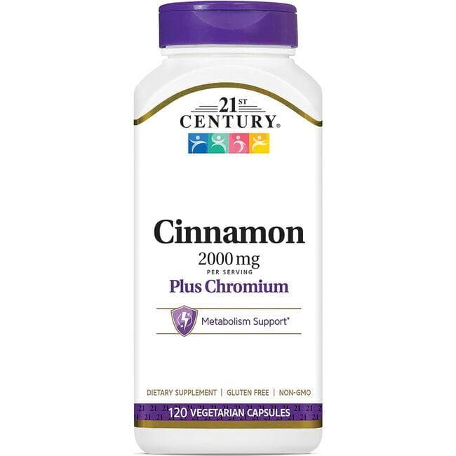 21st Century Cinnamon Plus Chromium 2,000 mg 120 Veg Caps