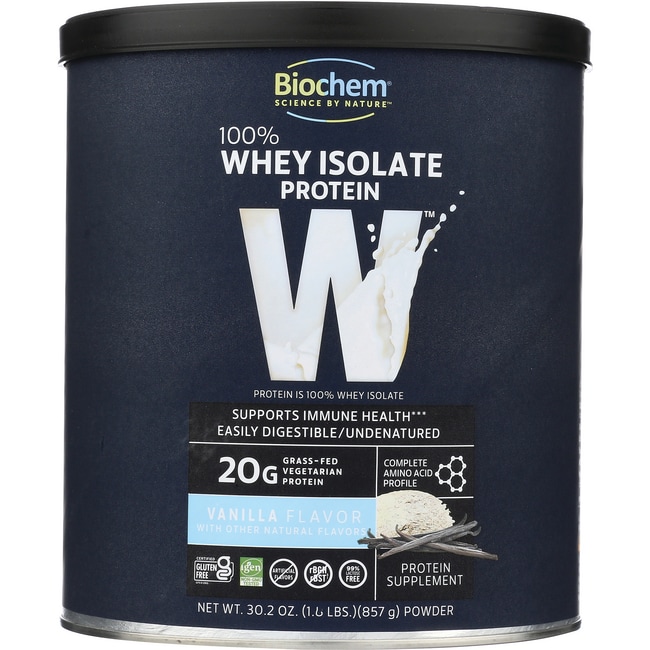 Biochem 100% Whey Isolate Protein - Vanilla 20 г белка 30,2 унции Pwdr