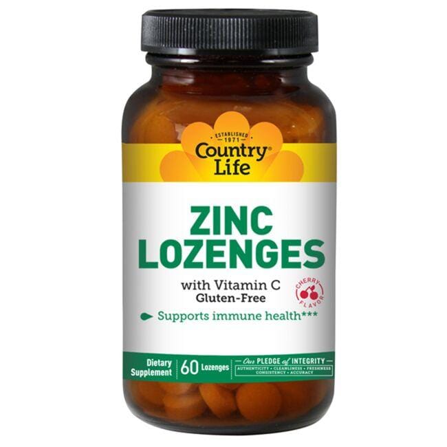Country Life Zinc Lozenges - Cherry Vitamin 60 Loz
