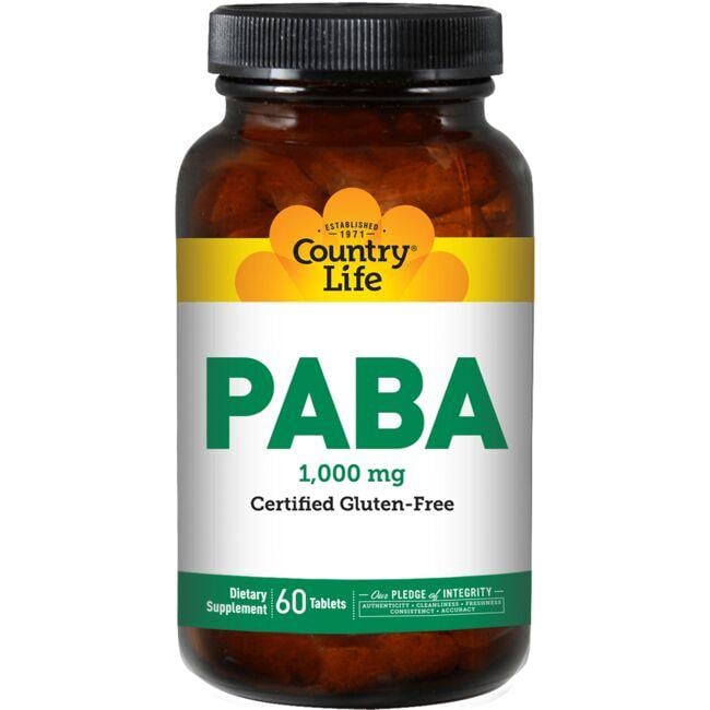 Country Life Paba Vitamin 1000 mg 60 Tabs