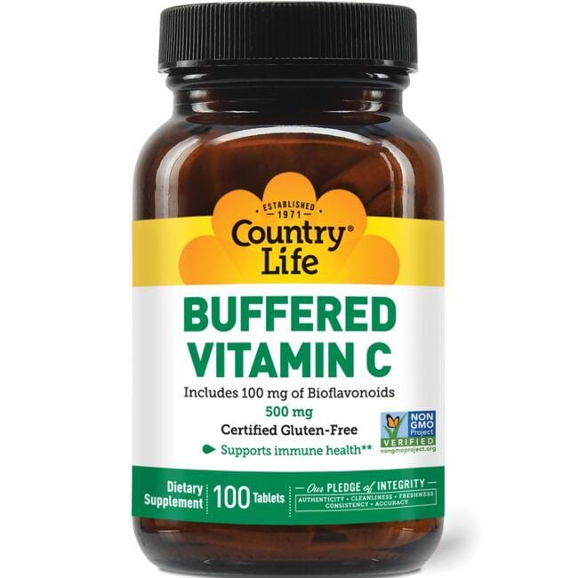 Country Life Buffered Vitamin C with Bioflavonoids 500 mg 100 Tabs