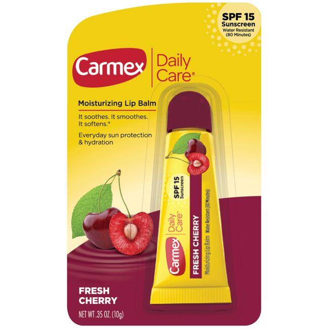 Carmex Daily Care Moisturizing Lip Balm Spf 15 - Fresh Cherry 0.35 oz Balm