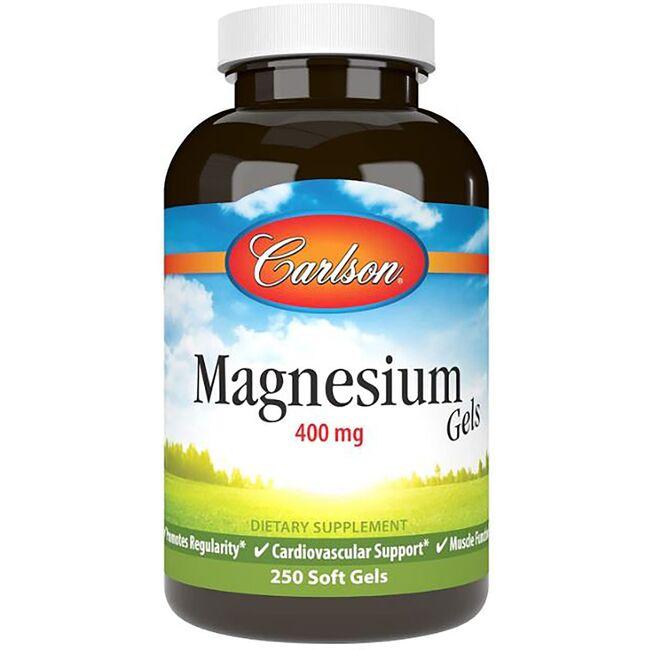 Carlson Magnesium Gels Vitamin 400 mg 250 Soft Gels