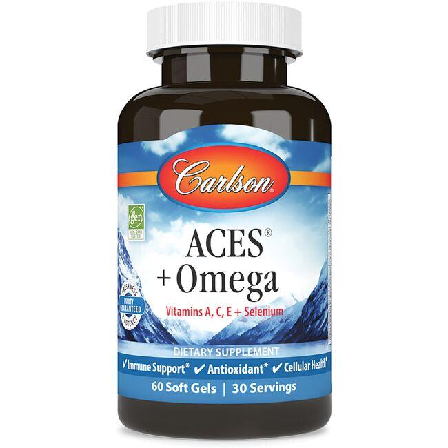 Carlson Aces + Omega Supplement Vitamin | 180 Soft Gels
