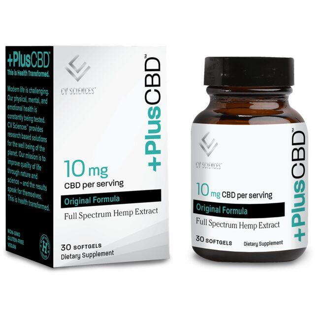 PlusCBD Oil Cbd Full Spectrum Hemp Extract Supplement Vitamin 10 mg 30 Soft Gels