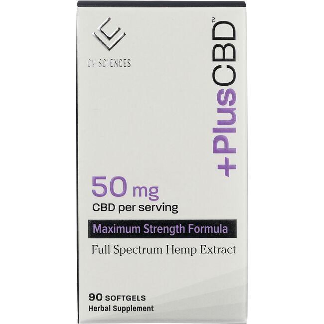 PlusCBD Oil Cbd Full Spectrum Hemp Extract Supplement Vitamin 50 mg 90 Soft Gels
