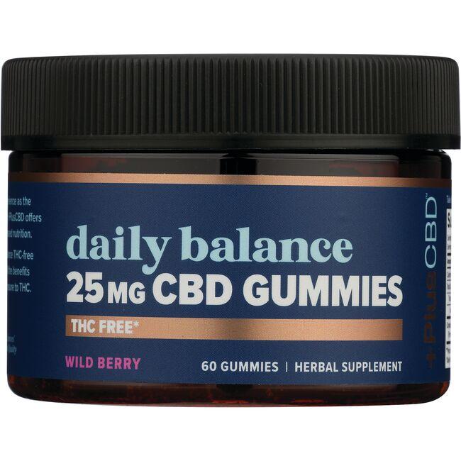 PlusCBD Daily Balance Cbd Gummies - Wild Berry Supplement Vitamin | 25 mg | 60 Gummies