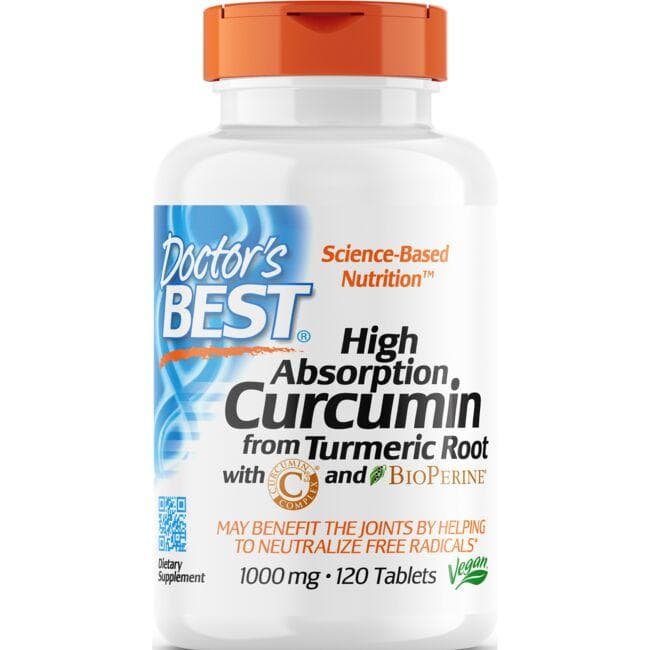 Doctors Best High Absorption Curcumin from Turmeric Root Vitamin | 1000 mg | 120 Tabs