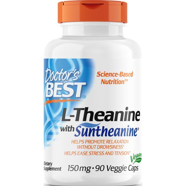 Doctors Best L-Theanine with Suntheanine Supplement Vitamin 150 mg 90 Veg Caps