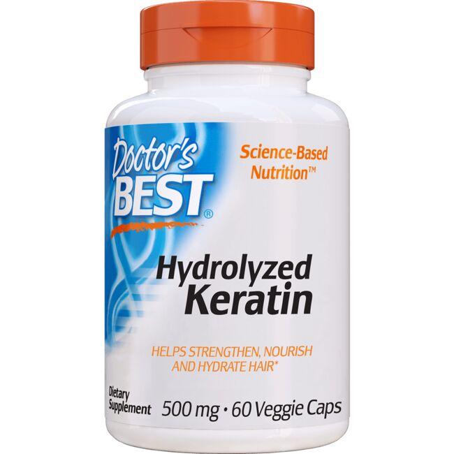 Doctors Best Hydrolyzed Keratin Supplement Vitamin 500 mg 60 Veg Caps
