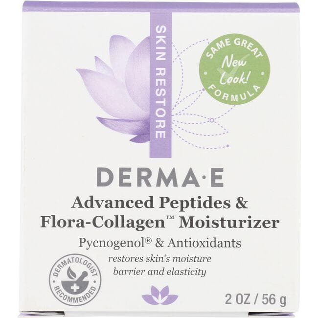 Derma E Advanced Peptides & Flora-Collagen Moisturizer | 2 oz Cream