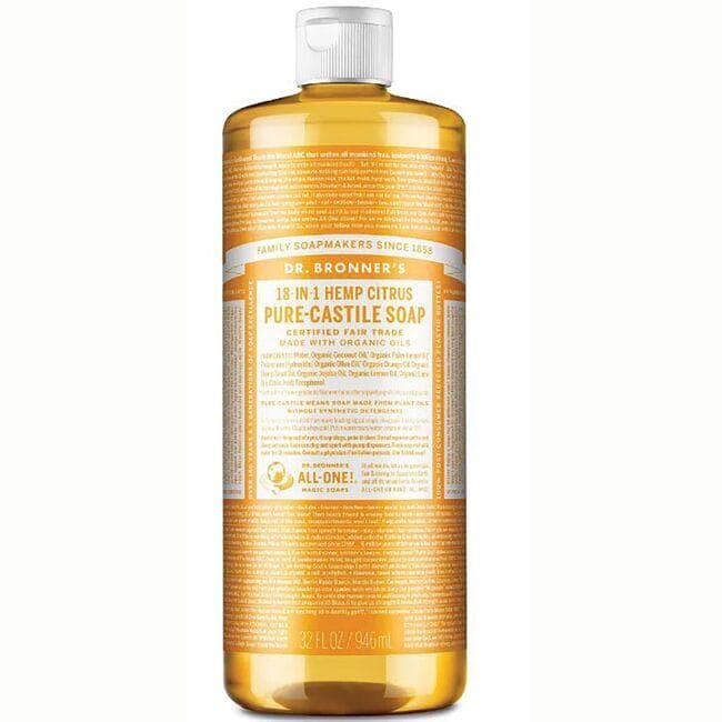 Dr. Bronners Organic Castile Liquid Soap Citrus Orange | 32 oz Liquid