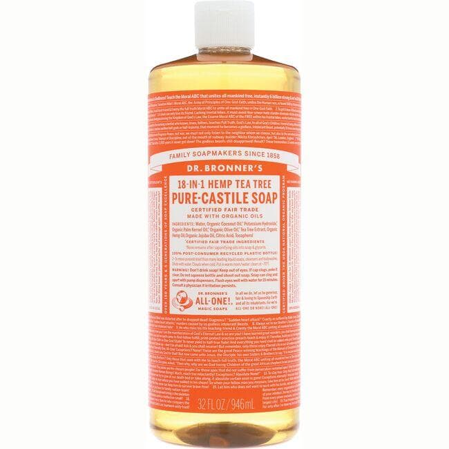 Dr. Bronners Organic Castile Liquid Soap Tea Tree | 32 oz Liquid