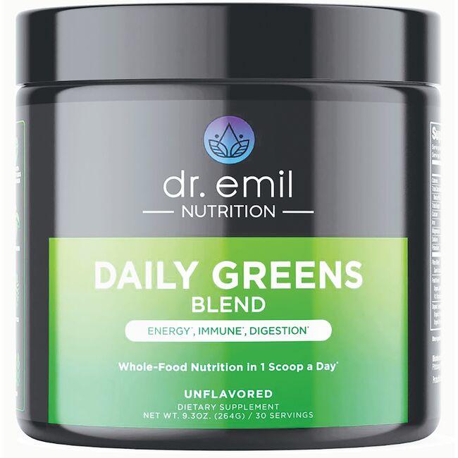 Dr. Emil Daily Greens Blend - Unflavored Supplement Vitamin | 9.3 oz Powder