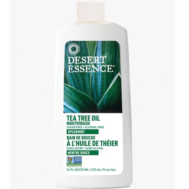 Desert Essence Tea Tree Oil Mouthwash with Spearmint 16 fl oz Liquid