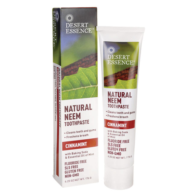 Desert Essence Natural Neem Toothpaste Cinnamint 6.35 oz (176 g