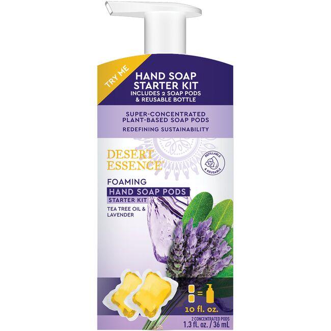 Desert Essence Foaming Hand Soap Pods Starter Kit - Tea Tree Oil & Lavender | 1 Kit
