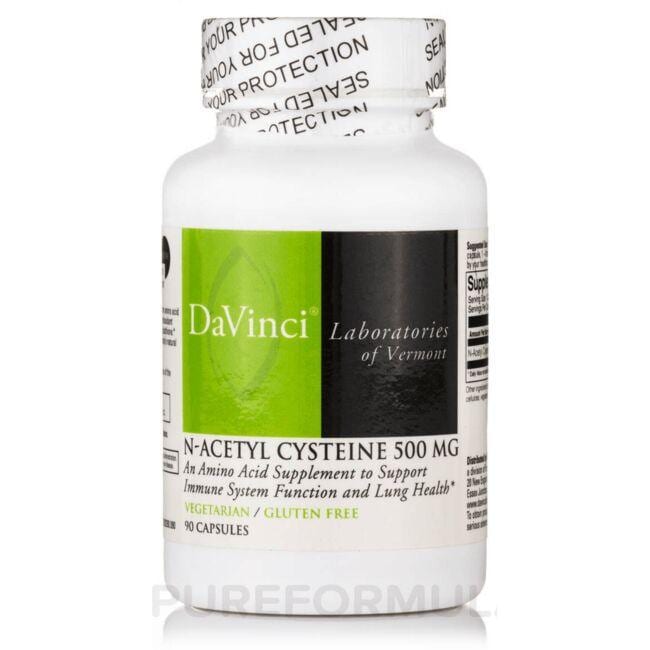 DaVinci Laboratories N-Acetyl Cysteine Supplement Vitamin 500 mg 90 Caps
