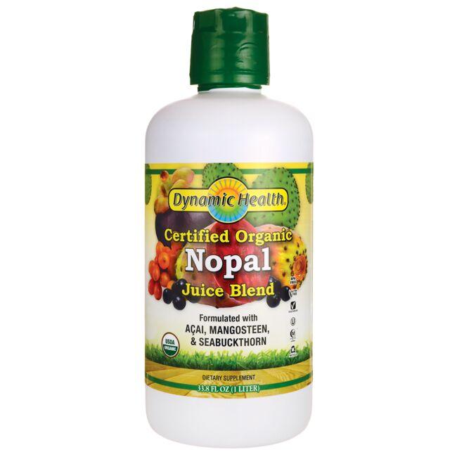 Dynamic Health Certified Organic Nopal Juice Blend Vitamin | 33.8 fl oz Liquid