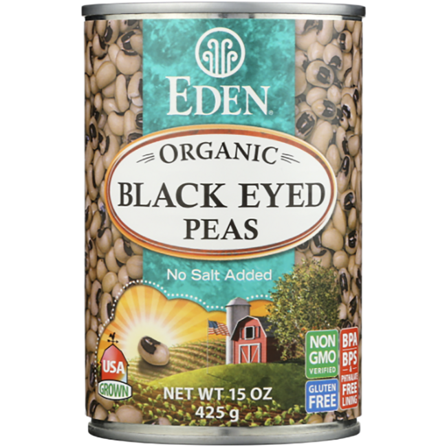 Eden Foods Органический горох с черными глазами, банка 15 унций