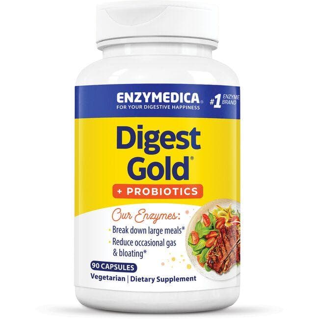 Enzymedica Digest Gold + Probiotics Supplement Vitamin | 90 Caps