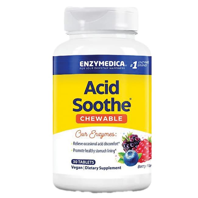 Enzymedica Chewable Acid Soothe - Berry Flavor 30 Chwbls - Swanson ...
