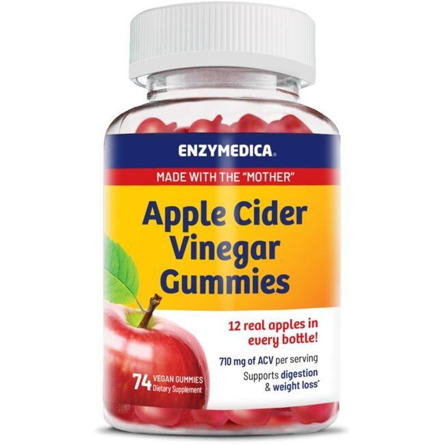 Enzymedica Apple Cider Vinegar Gummies | 74 Gummies | Weight Management