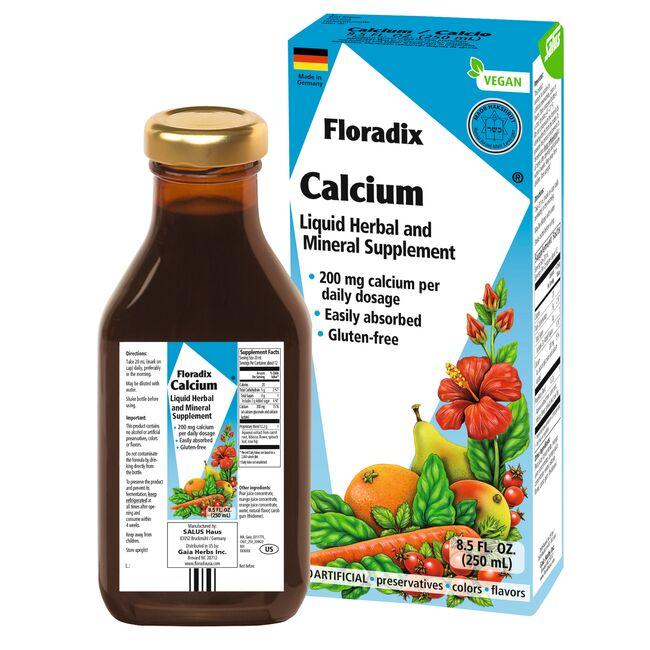 Floradix Calcium Liquid Herbal and Mineral Vitamin | 8.5 fl oz Liquid