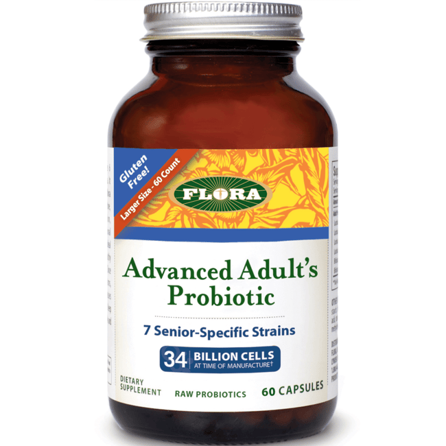 Flora Advanced Adult's Probiotic 34 Billion CFU 60 Veg Caps - Swanson ...