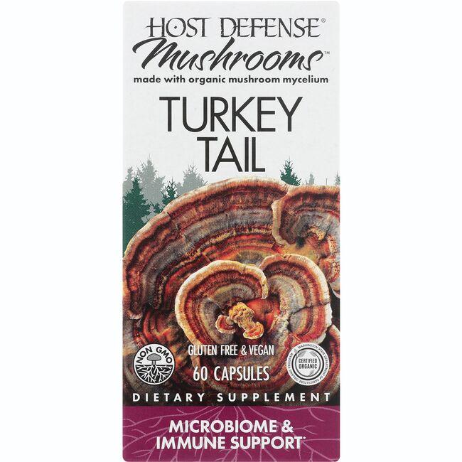 Host Defense Mushrooms Turkey Tail Vitamin | 1 G | 60 Caps | Herbs and Supplements
