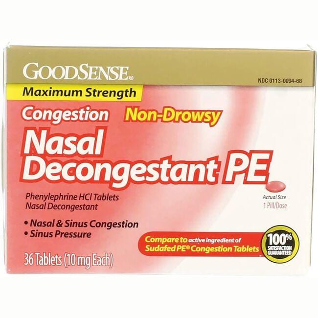 Nasal Decongestant PE Non-Drowsy
