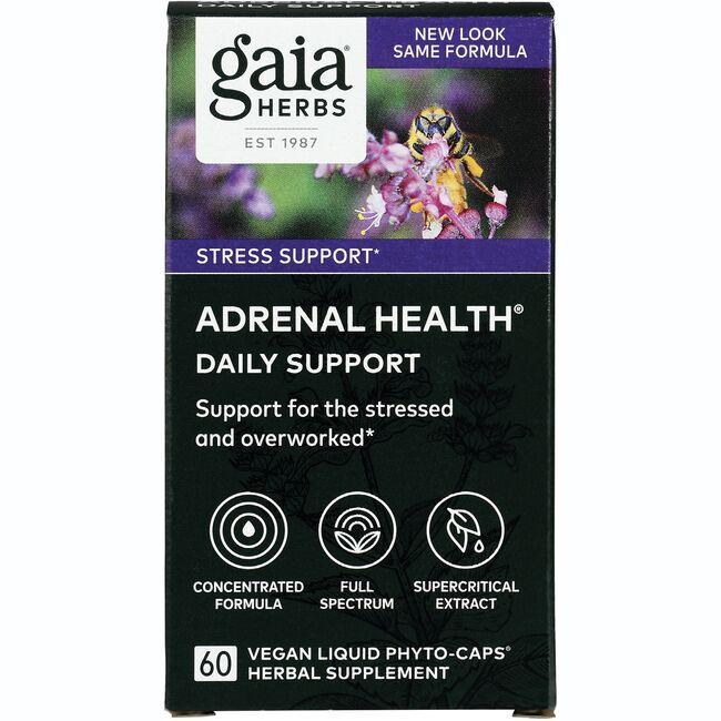 Gaia Herbs Adrenal Health Daily Support Supplement Vitamin | 60 Vegan Caps