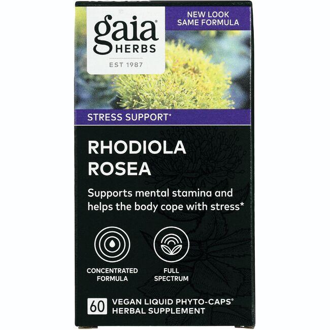 Gaia Herbs Rhodiola Rosea Vitamin 60 Vegan Caps