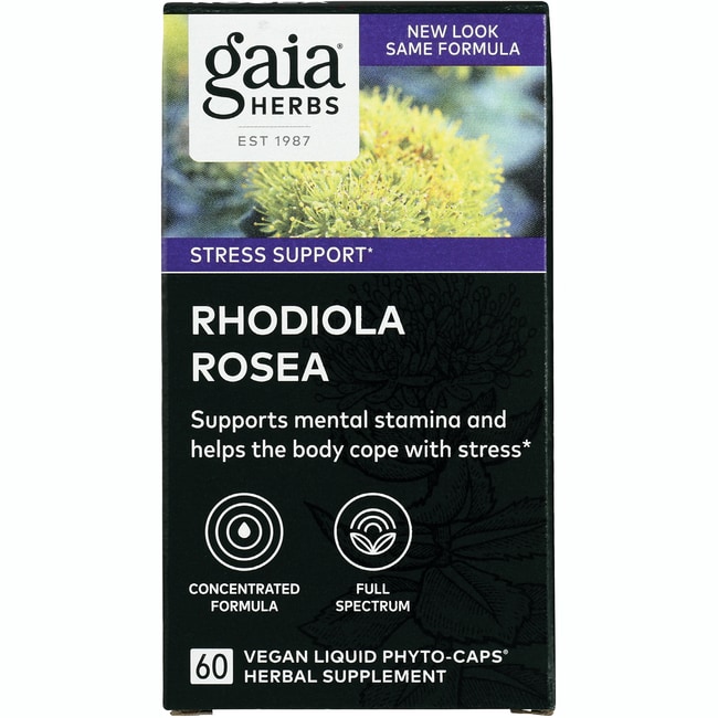Gaia Herbs Родиола розовая 120 мг 60 веганских капсул
