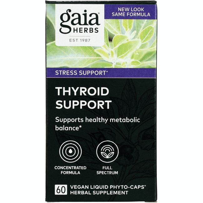 Gaia Herbs Thyroid Support 60 веганских капсул