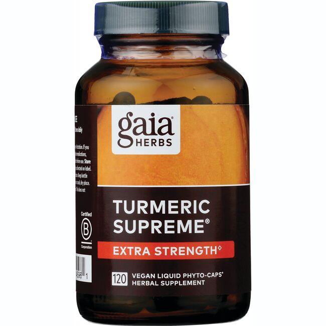 Gaia Herbs Turmeric Supreme - Extra Strength Vitamin 120 Vegan Caps