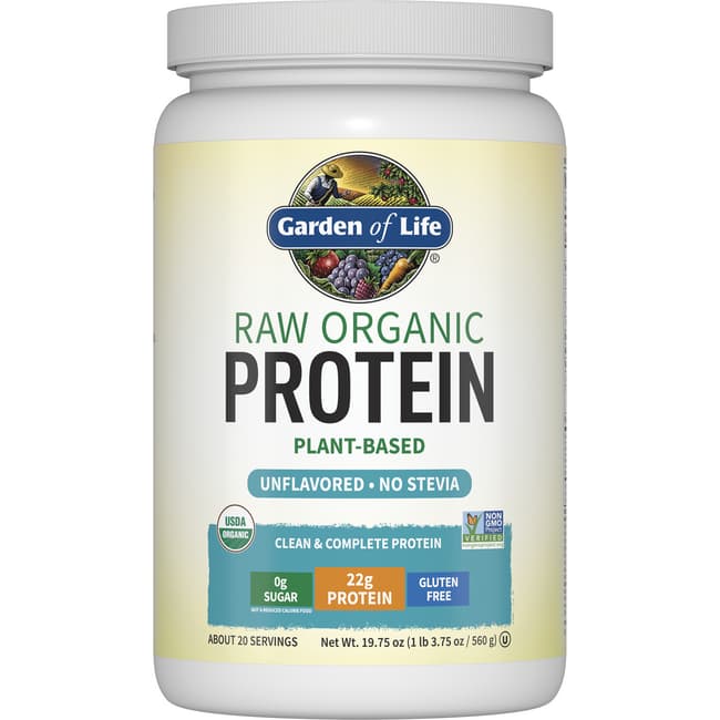 Garden of Life Organic Raw Protein - Unflavored 20 oz (568 ...