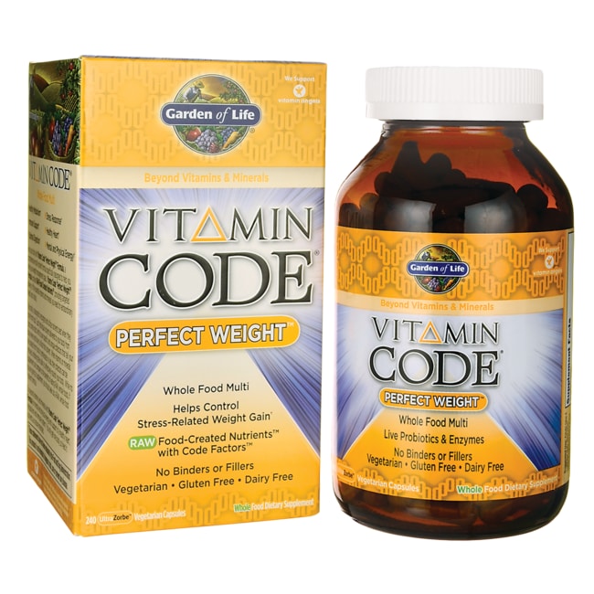 Garden of Life Vitamin Code Perfect Weight Мультивитамины из цельных продуктов, 240 растительных капсул