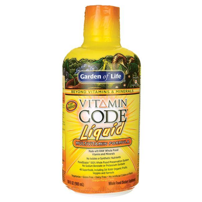 Garden of Life Vitamin Code Liquid Multivitamin Formula - Orange-Mango 30 fl oz Liquid