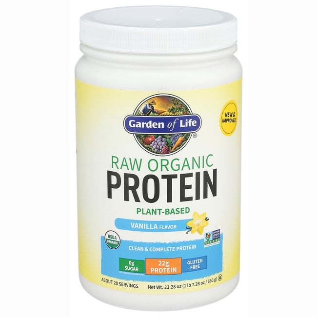 Garden of Life Raw Organic Protein - Ваниль 21,86 унции Pwdr