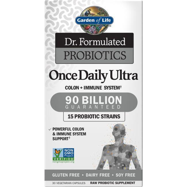 Garden of Life Dr. Formulated Probiotics Once Daily Ultra Supplement Vitamin 90 Billion CFU 30 Veg Caps