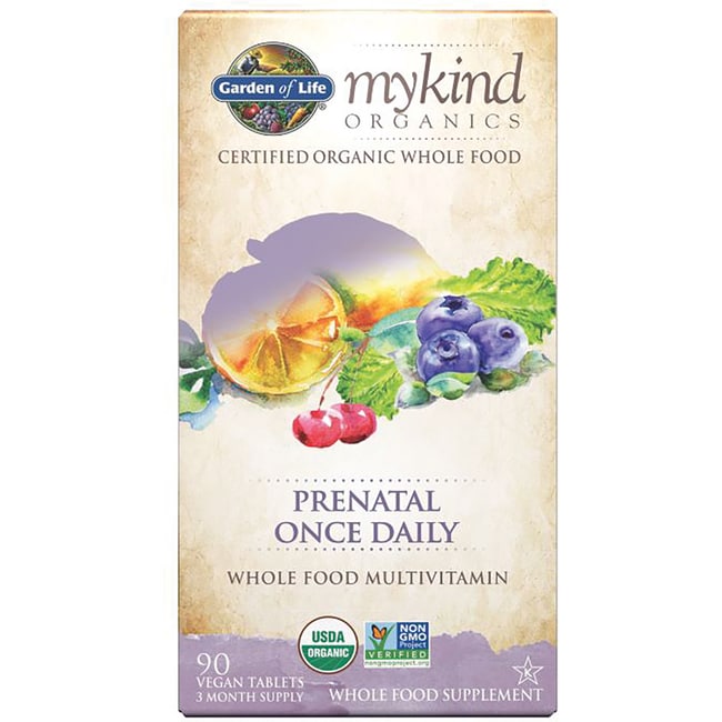 Garden of Life Mykind Organics Prenatal, один раз в день, 90 веганских таблеток