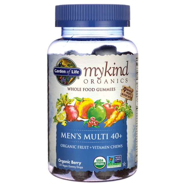 Garden of Life Mykind Organics Mens 40+ Gummy Multi - Berry 120 жевательные конфеты