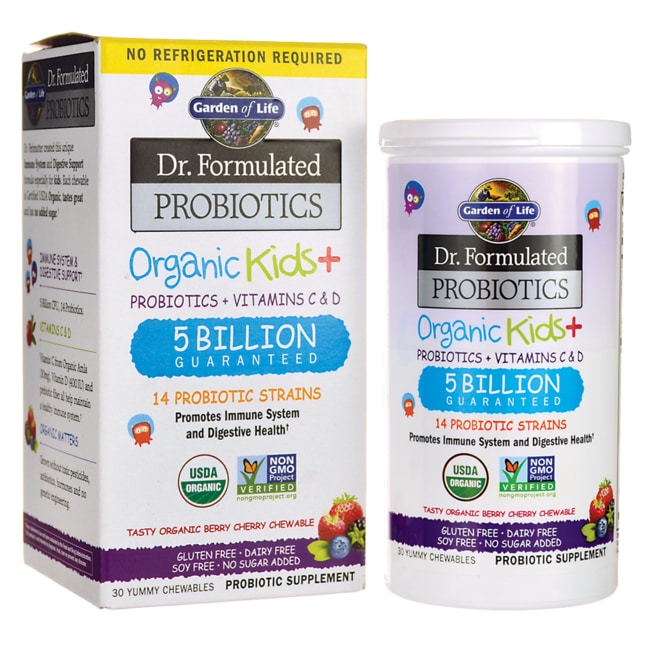 Garden of Life Dr. Formulated Probiotics Organic Kids+ - Berry Cherry