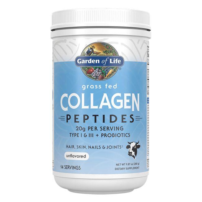 Garden of Life Grass Fed Collagen Peptides - Unflavored Supplement Vitamin | 9.87 oz Powder