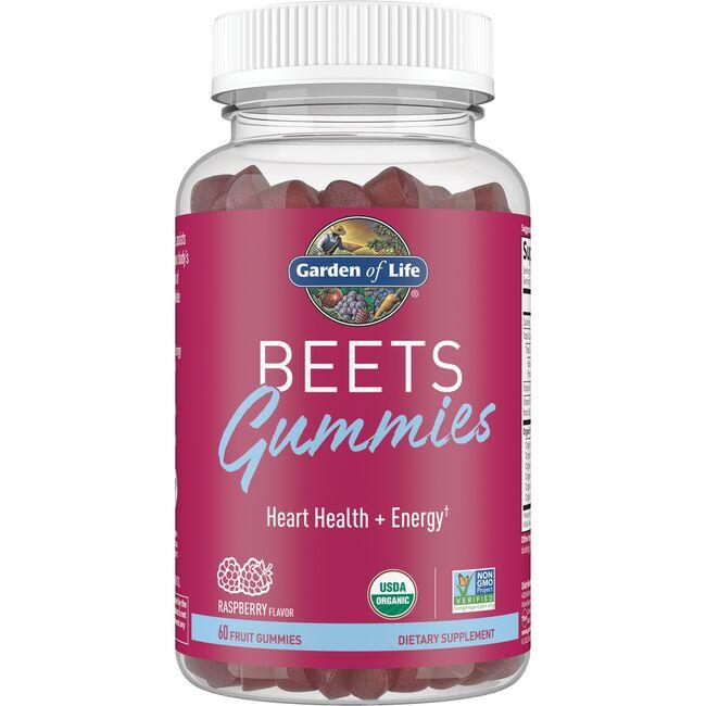 Garden of Life Beets Gummies - Raspberry Supplement Vitamin 60 Gummies