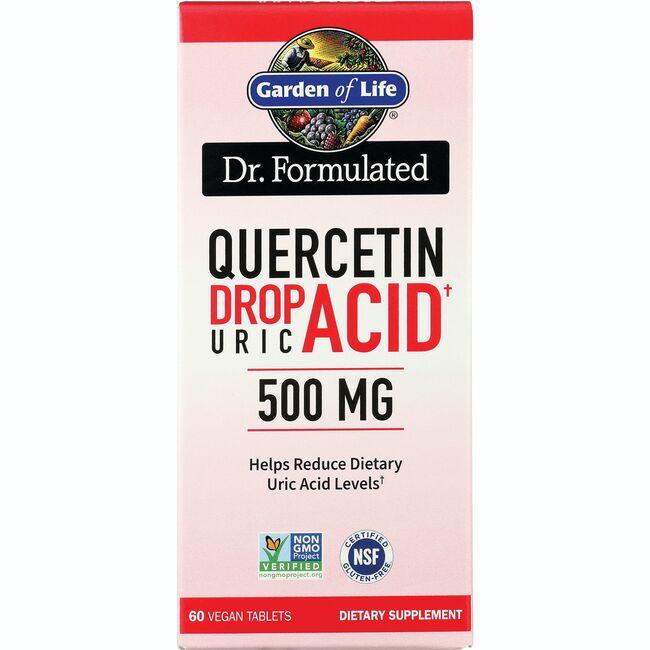 Garden of Life Dr. Formulated Quercetin Drop Uric Acid Supplement Vitamin 500 mg 60 Veg Tabs
