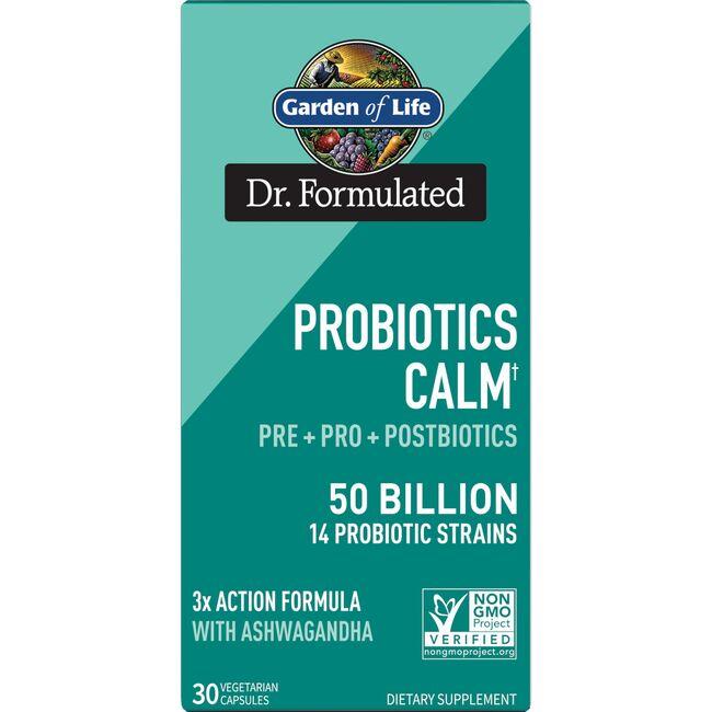 Garden of Life Dr. Formulated Probiotics Calm Supplement Vitamin | 50 Billion CFU | 30 Veg Caps