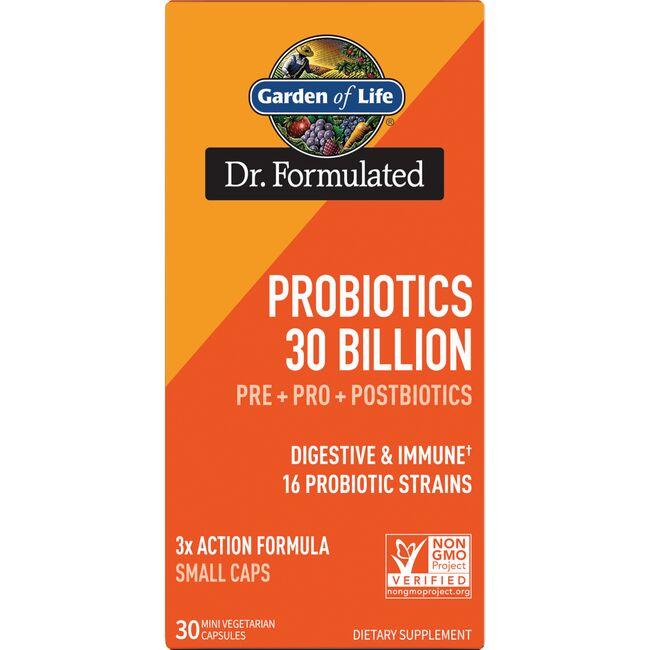 Garden of Life Dr. Formulated Probiotics Supplement Vitamin | 30 Billion CFU | 30 Veg Caps